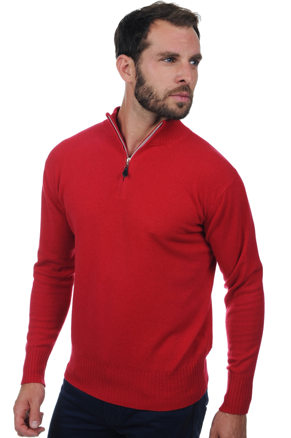 Chazam in cashmere for men - velvet red - Mahogany