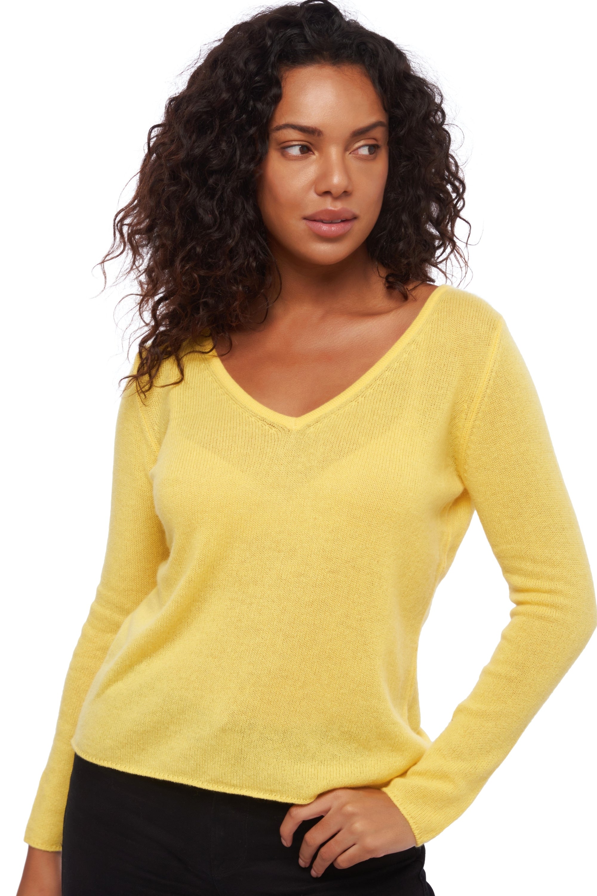 Flavie women's cashmere - sunflower - Mahogany