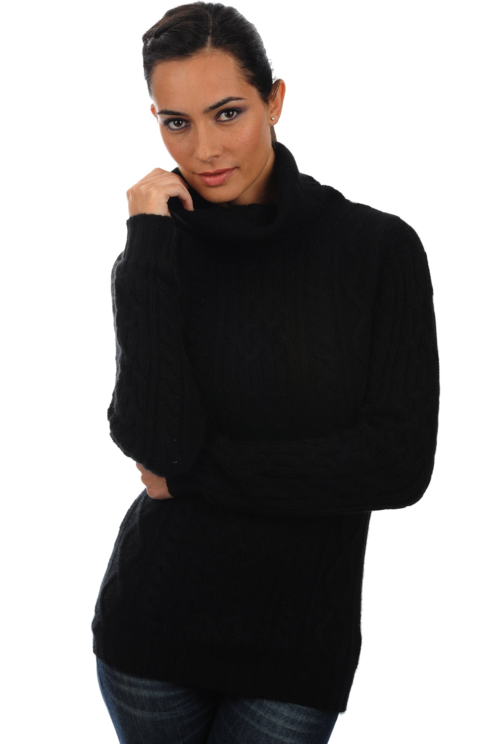 Wynona women's cashmere - black - Mahogany