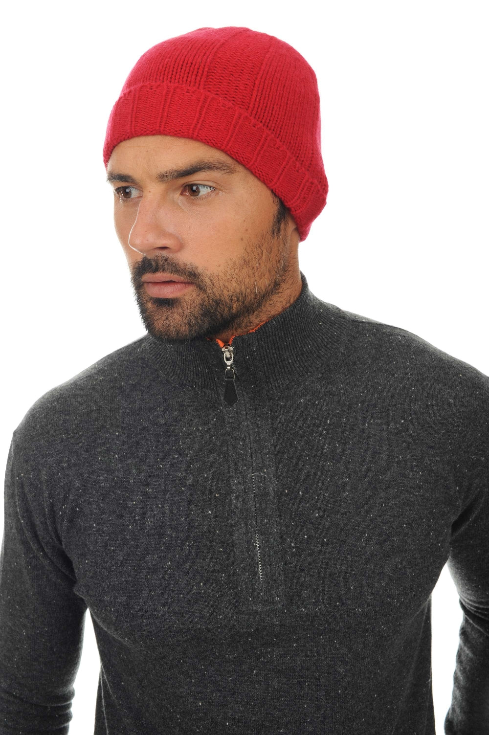 Ted in cashmere men's - velvet red - Mahogany