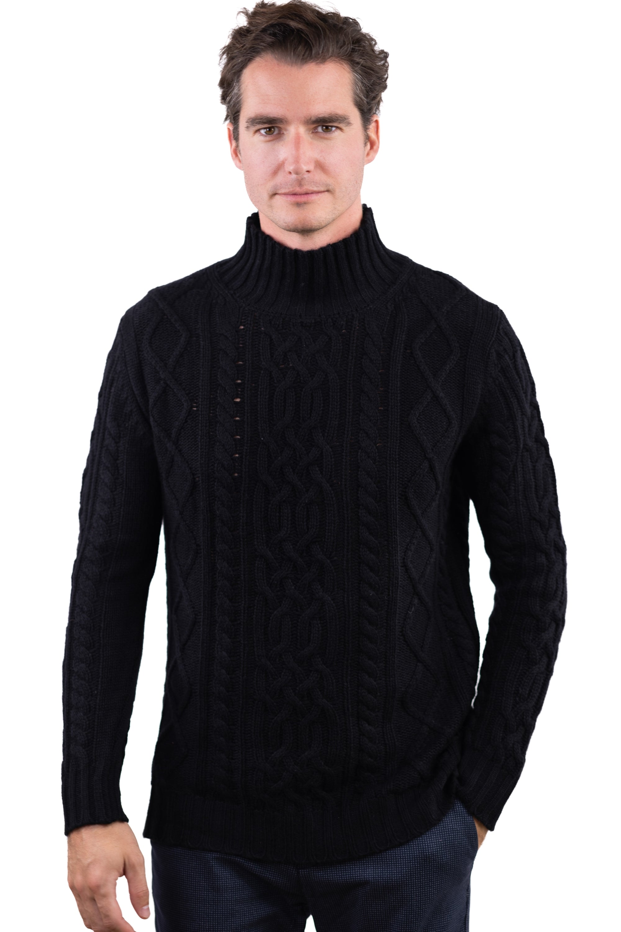 Platon in cashmere for men - black - Mahogany