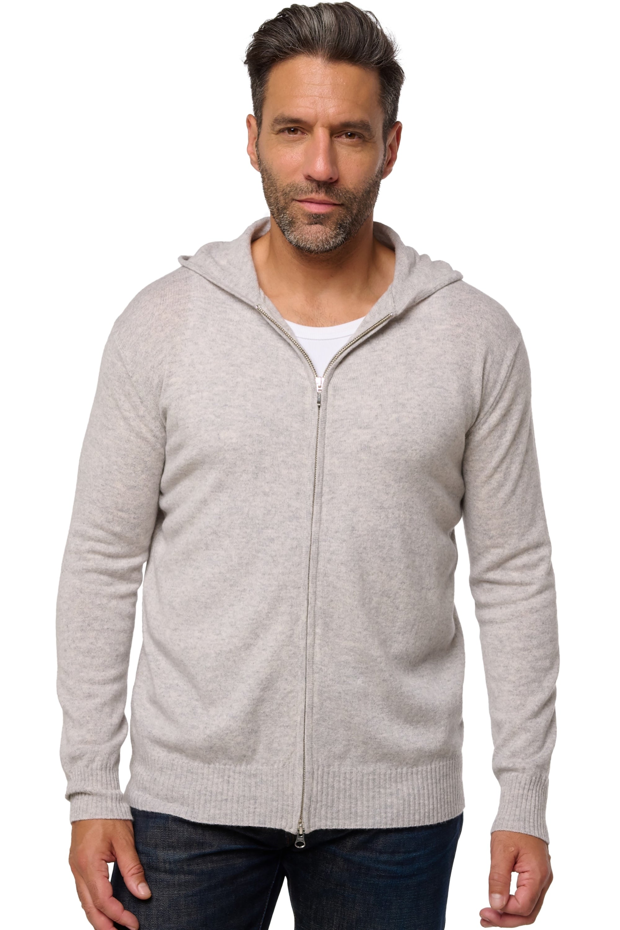 Hiro in men's cashmere - heathered flannel - Mahogany