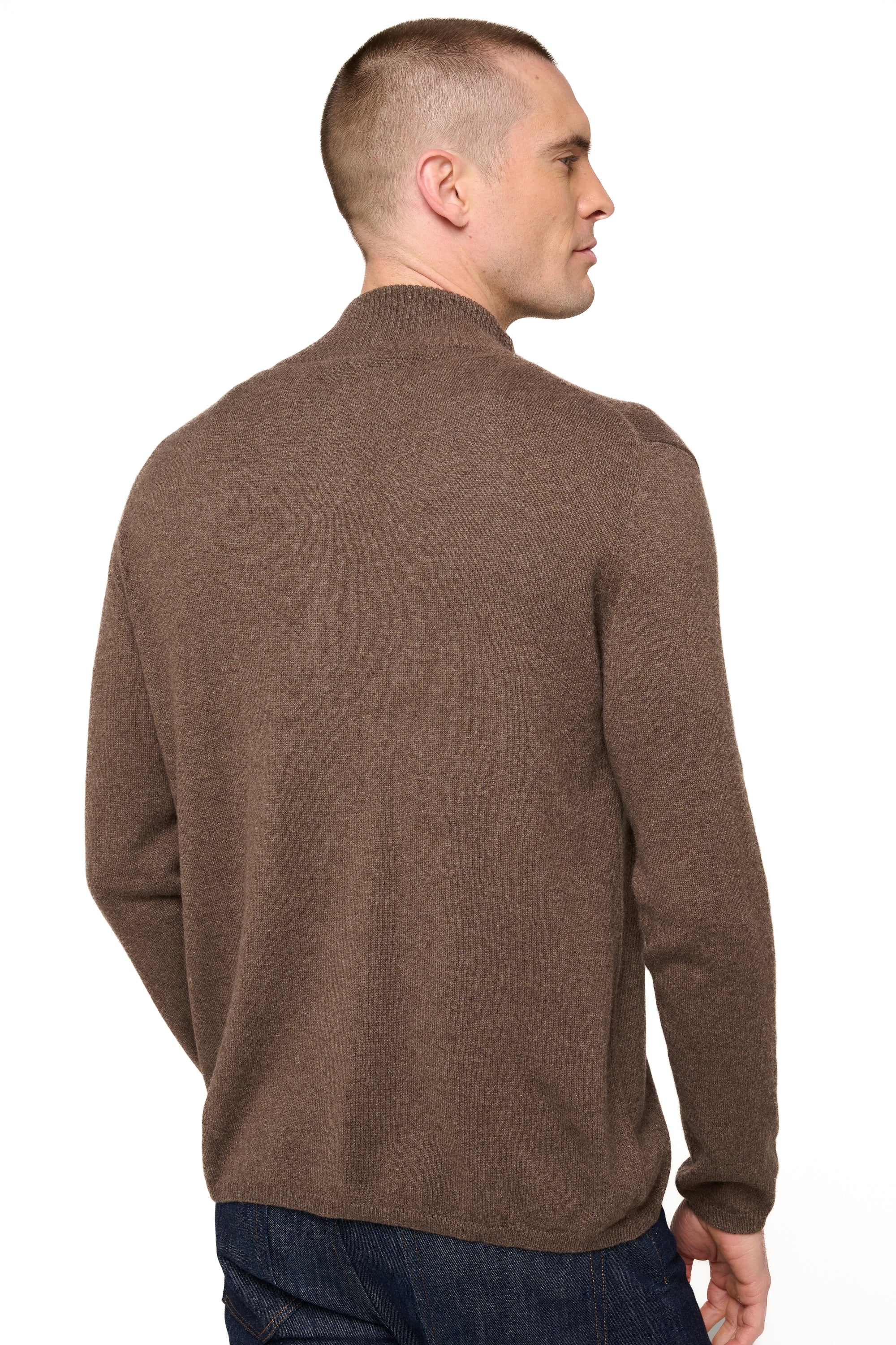 Elton en cachemire homme - Vue 2 - marron chiné - Mahogany