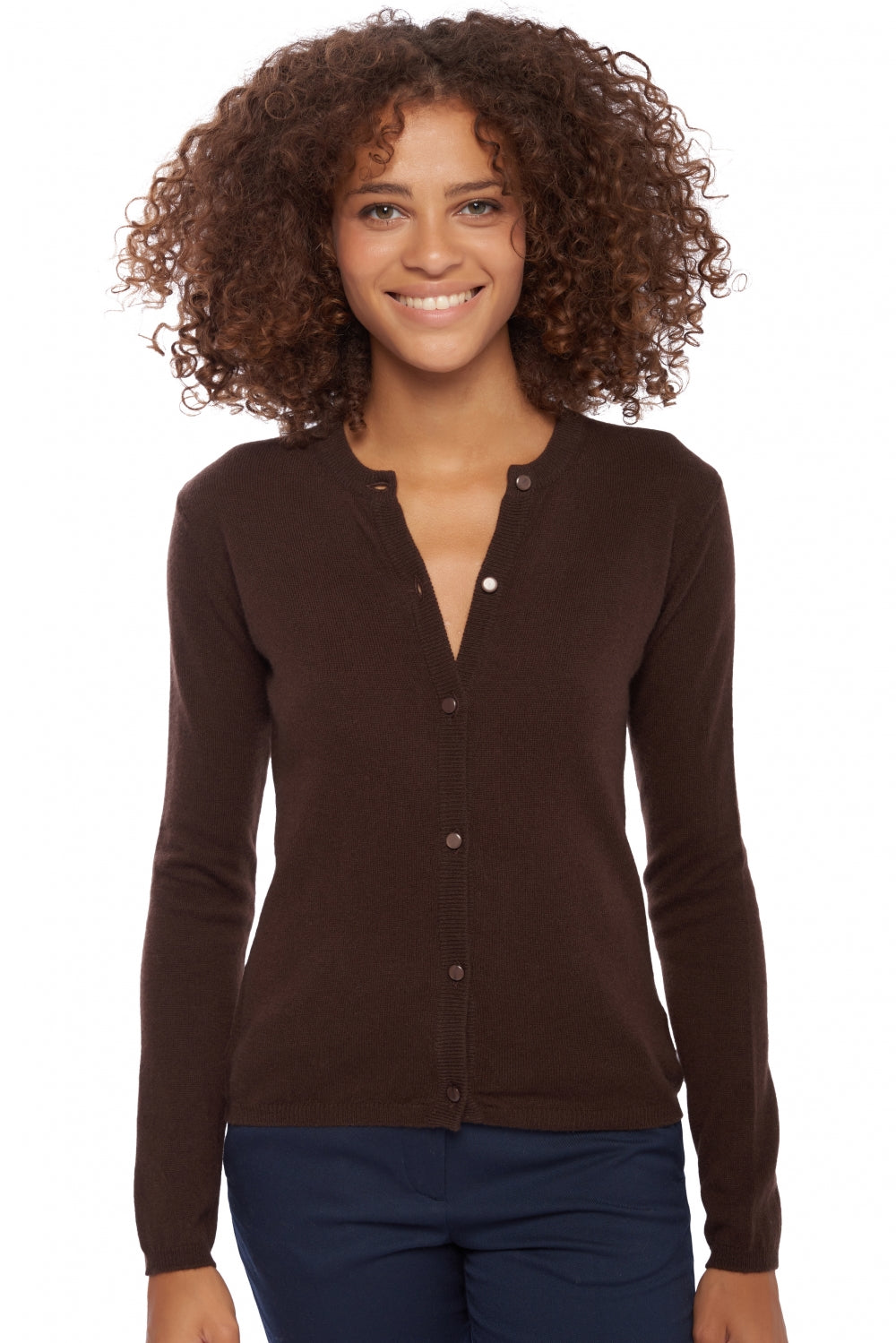 Chloe in cashmere for women - cappuccino - Mahogany
