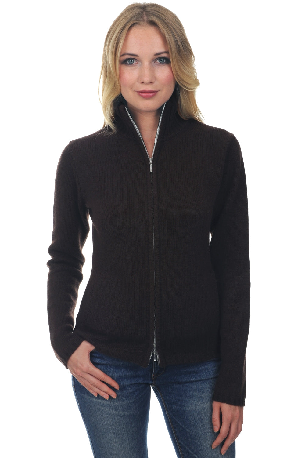 Elodie women's cashmere - capuccino - Mahogany