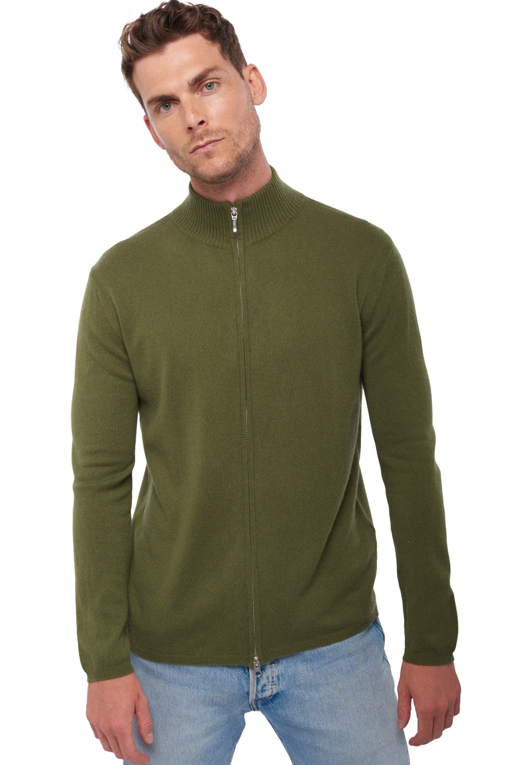 Elton in cashmere for men - khaki - Mahogany