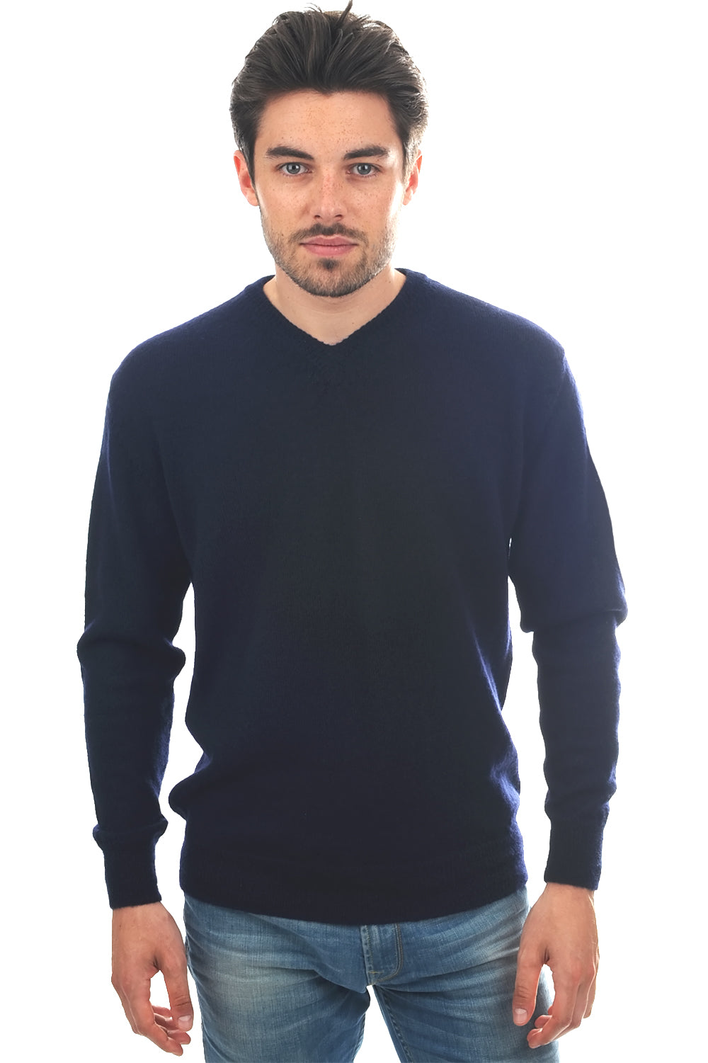 Gaspard-Alpaga in baby alpaca for men - navy blue - Mahogany