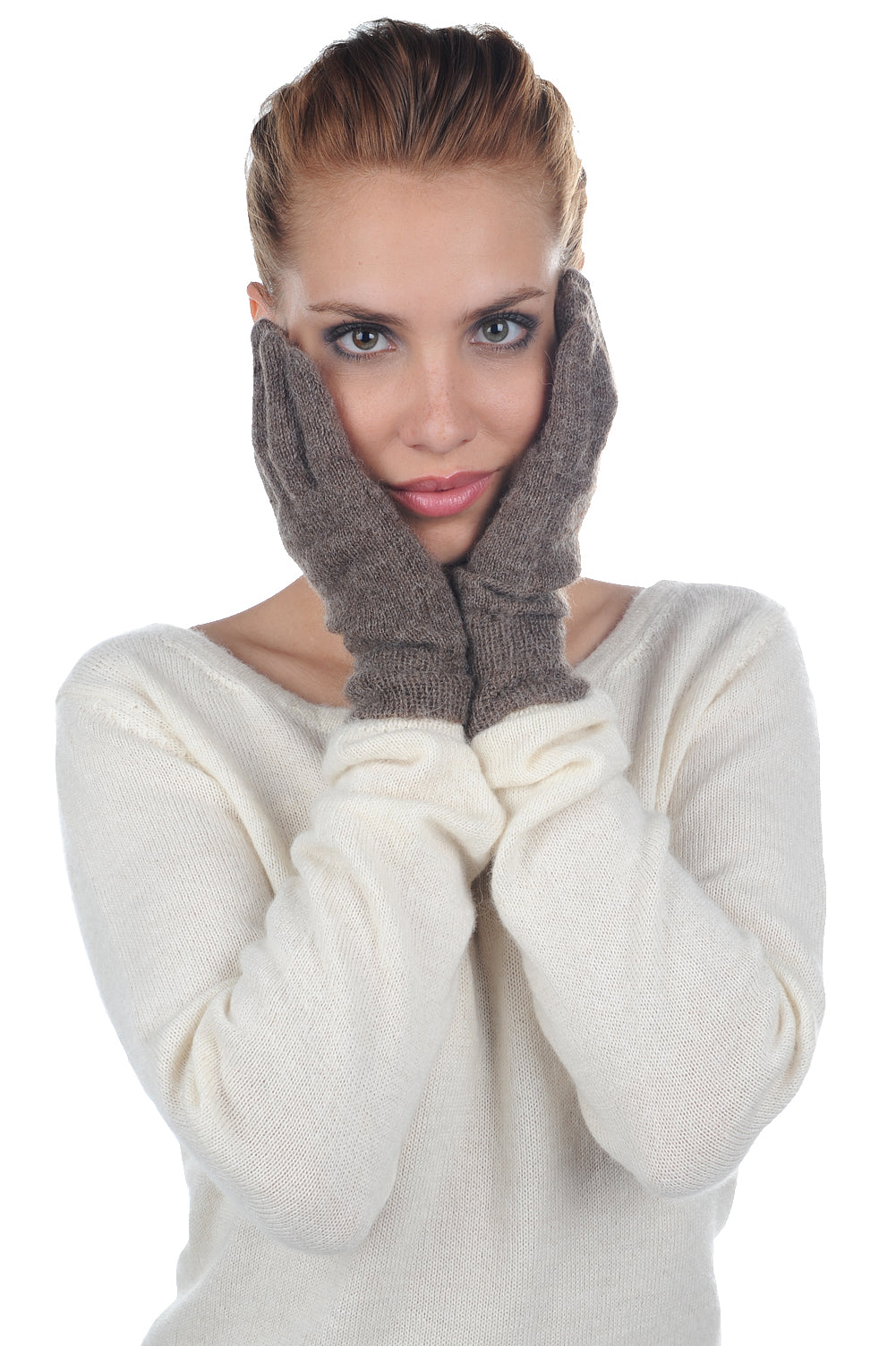 Manine-Alpaga in unisex baby alpaca - natural - Mahogany