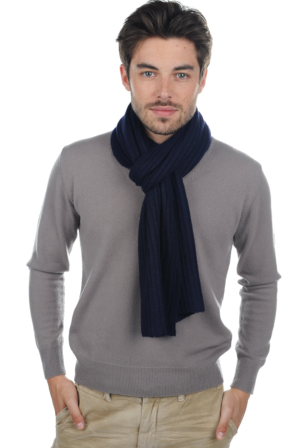 Calypso-Alpaga in baby alpaca unisex - navy blue - Mahogany