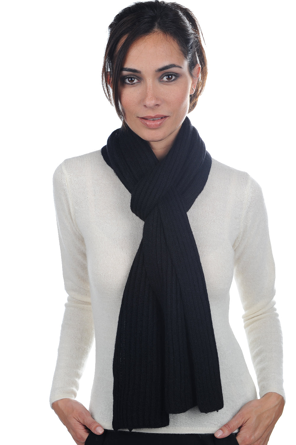 Calypso-Alpaga in baby alpaca unisex - black - Mahogany