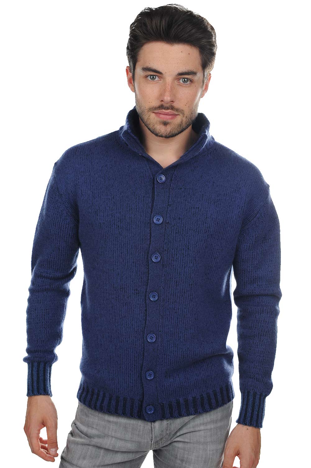 Jo men's cashmere - dark navy-male blue - Mahogany