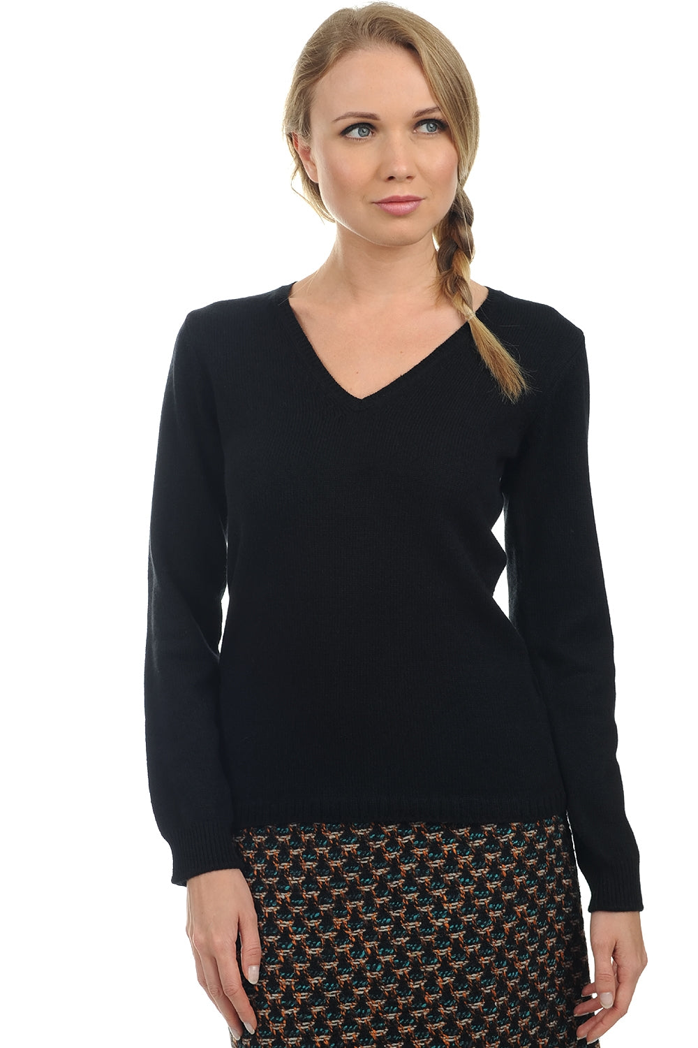 Erine 4F women's cashmere jumper - black - Mahogany