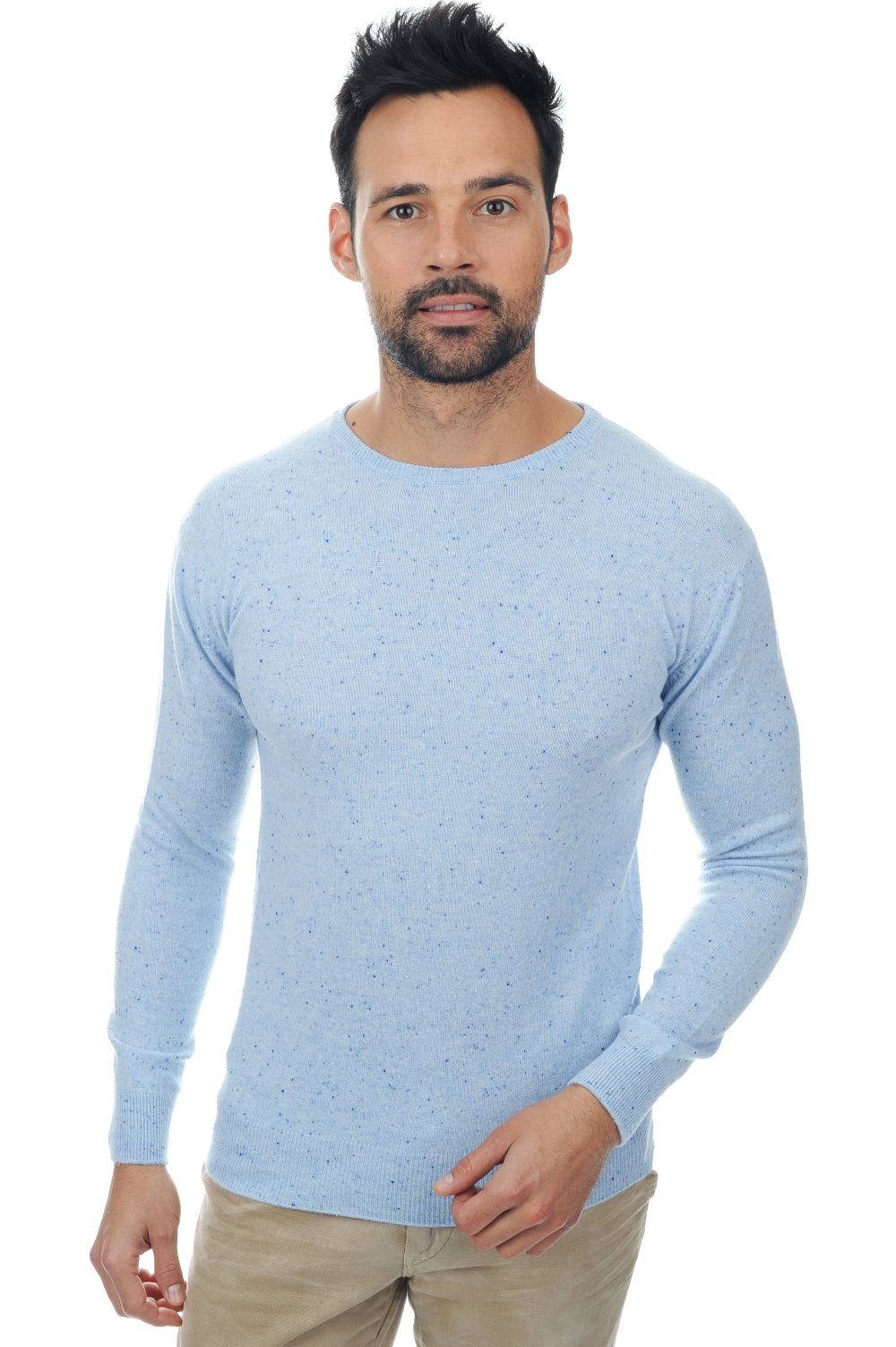 Nestor men's cashmere jumper - light blue - Mahogany