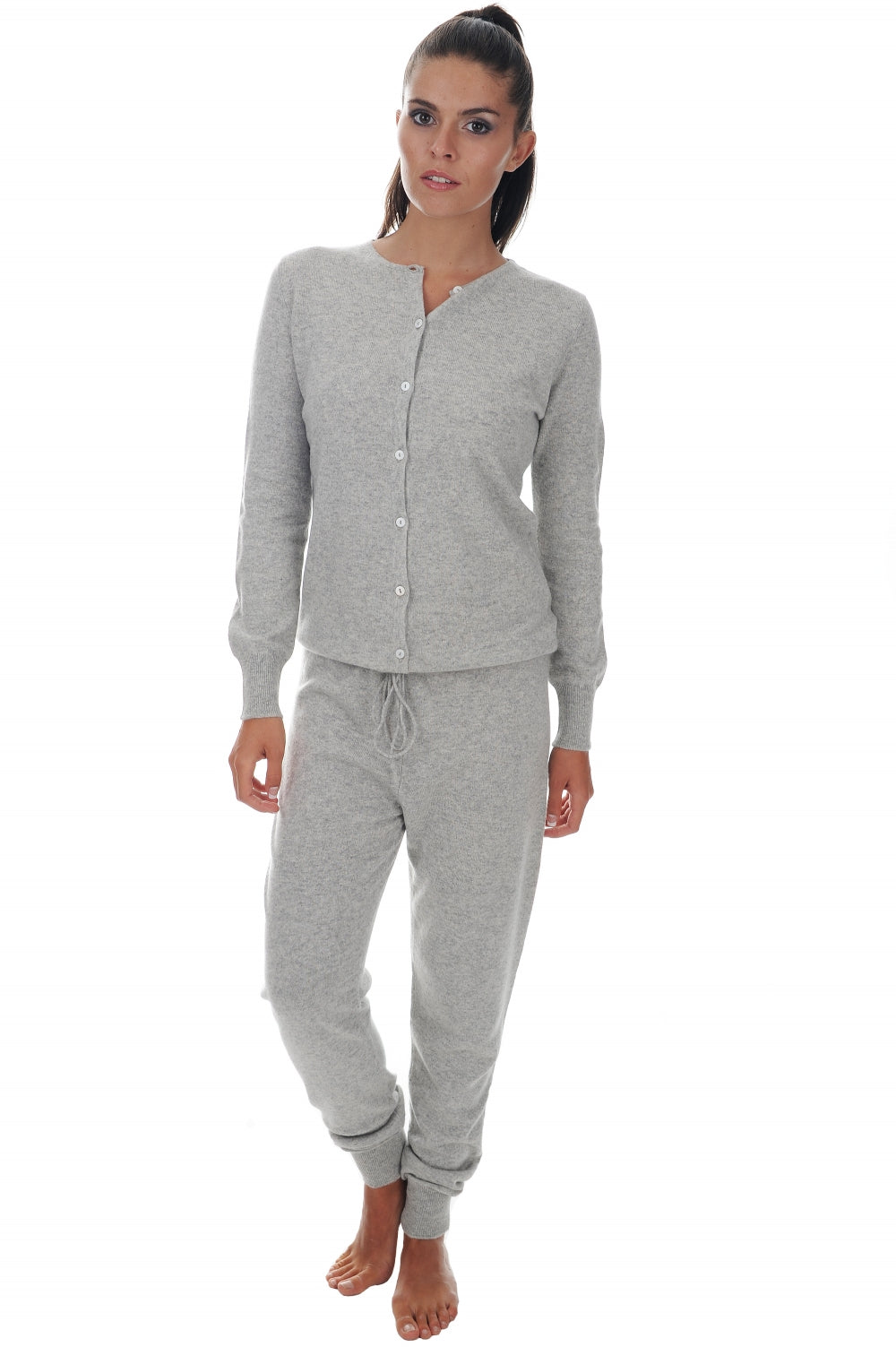 Women's cashmere Plume - flanelle chiné - Mahogany
