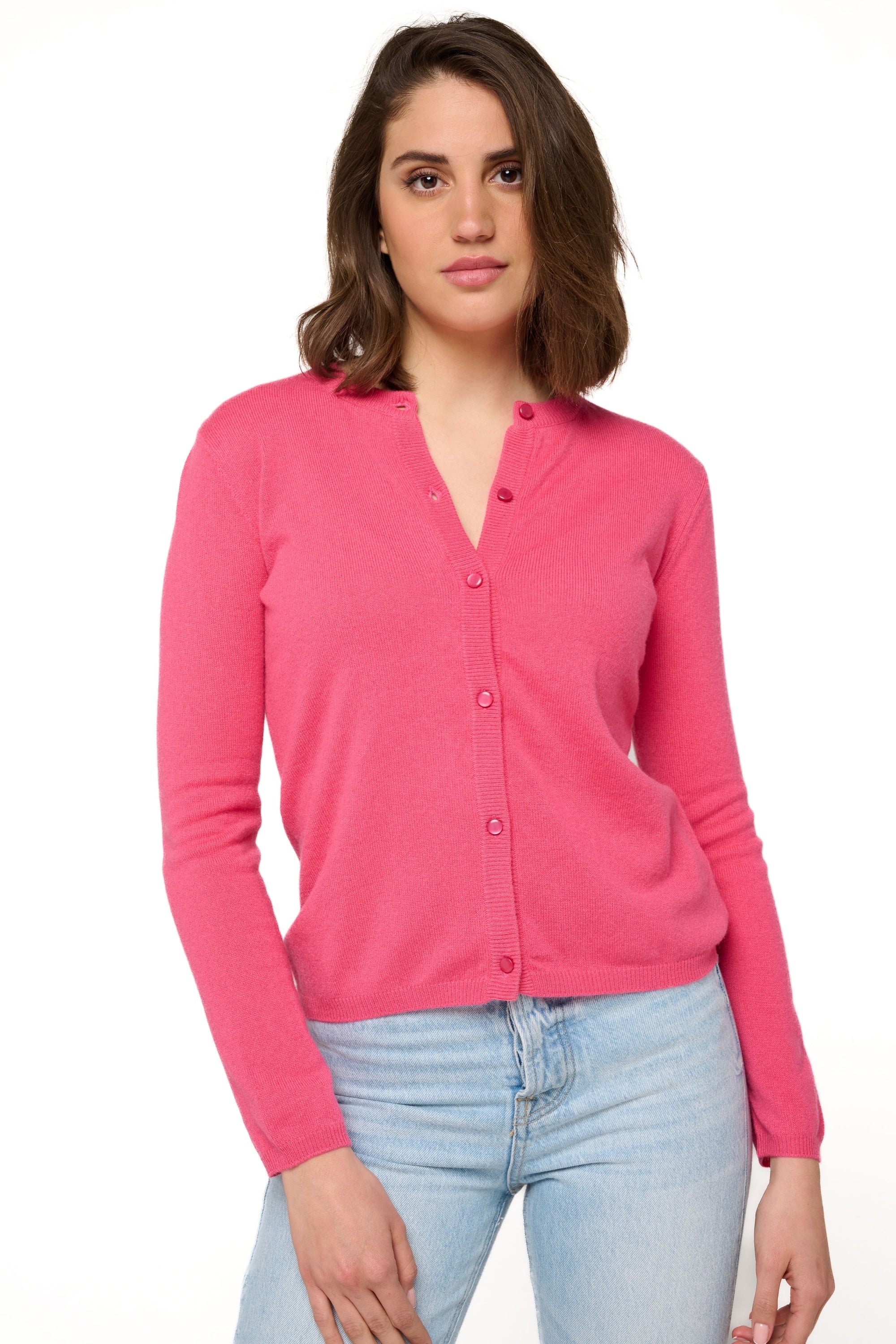 Chloe in cashmere for women - shocking pink - Mahogany