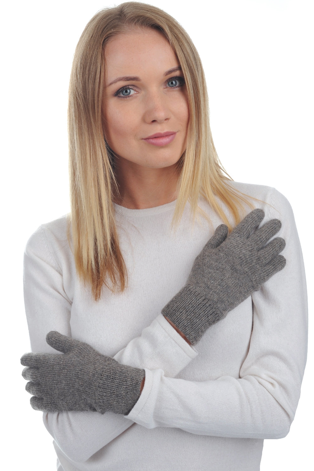 Manine cashmere women's jumper - marmot marl - Mahogany