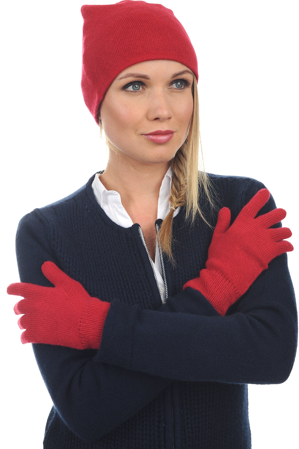 Manine cashmere women's jumper - velvet red - Mahogany