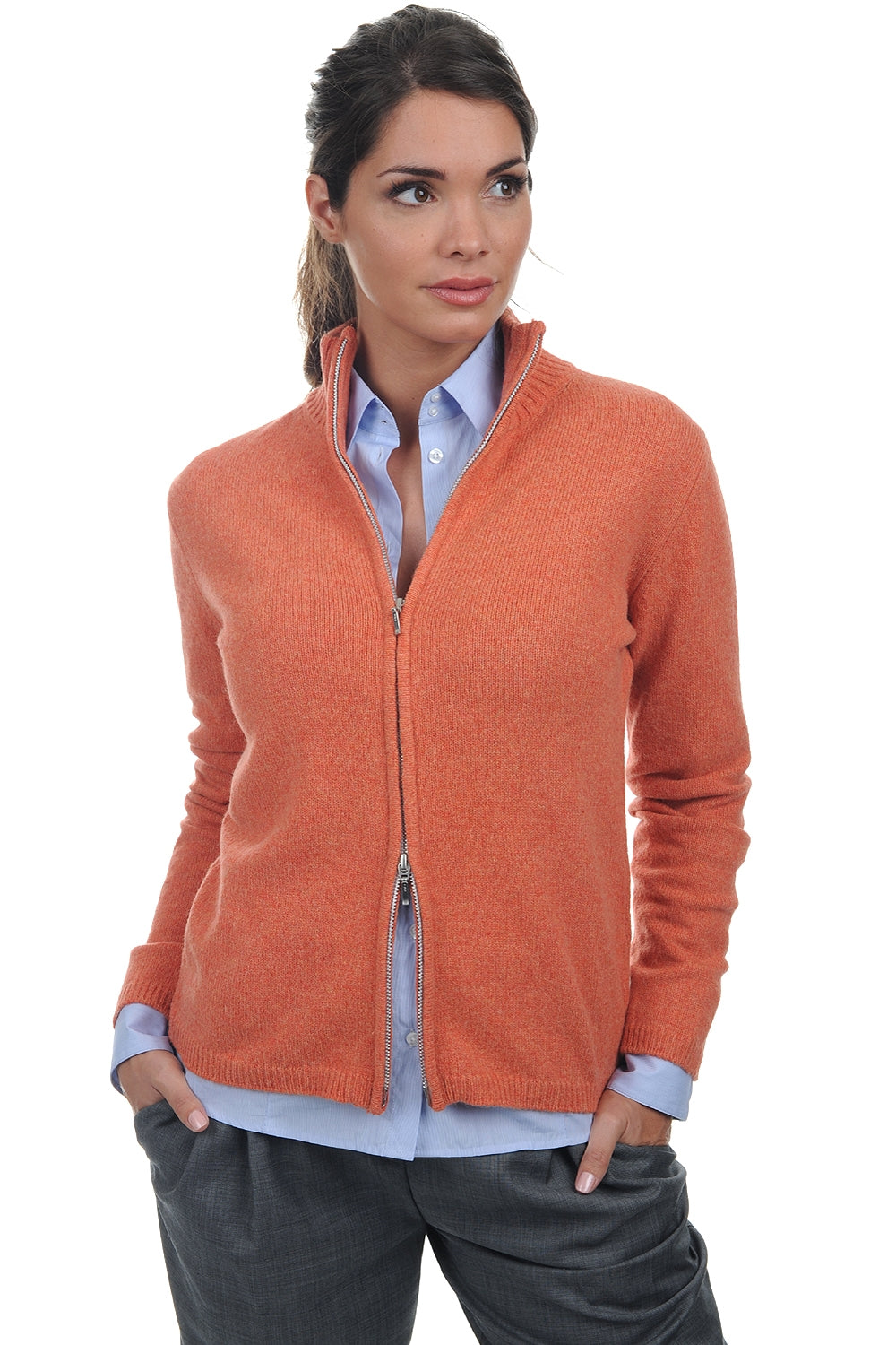 YakTally in yak for women - tender peach - Mahogany
