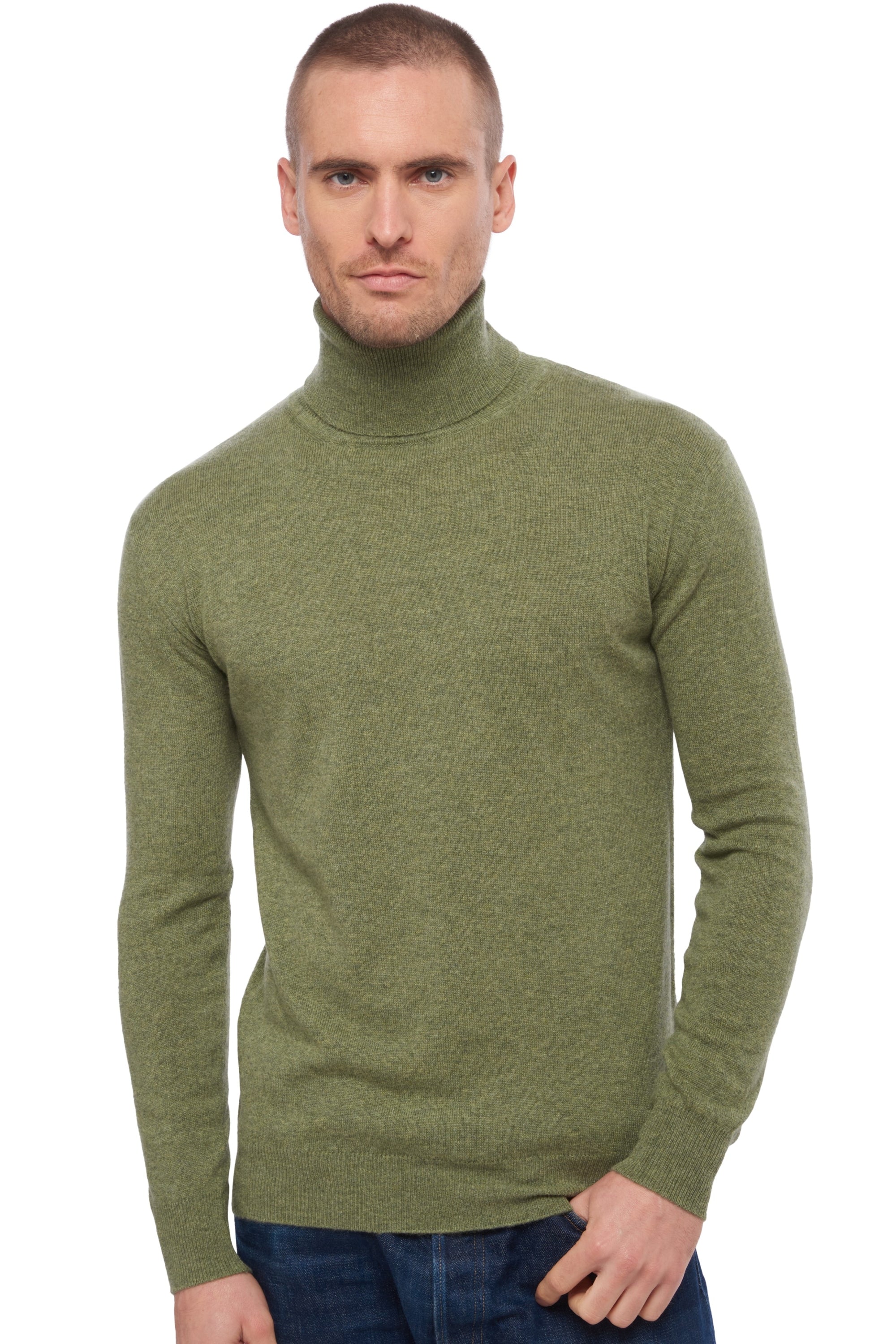 Preston men's cashmere - marl green - Mahogany