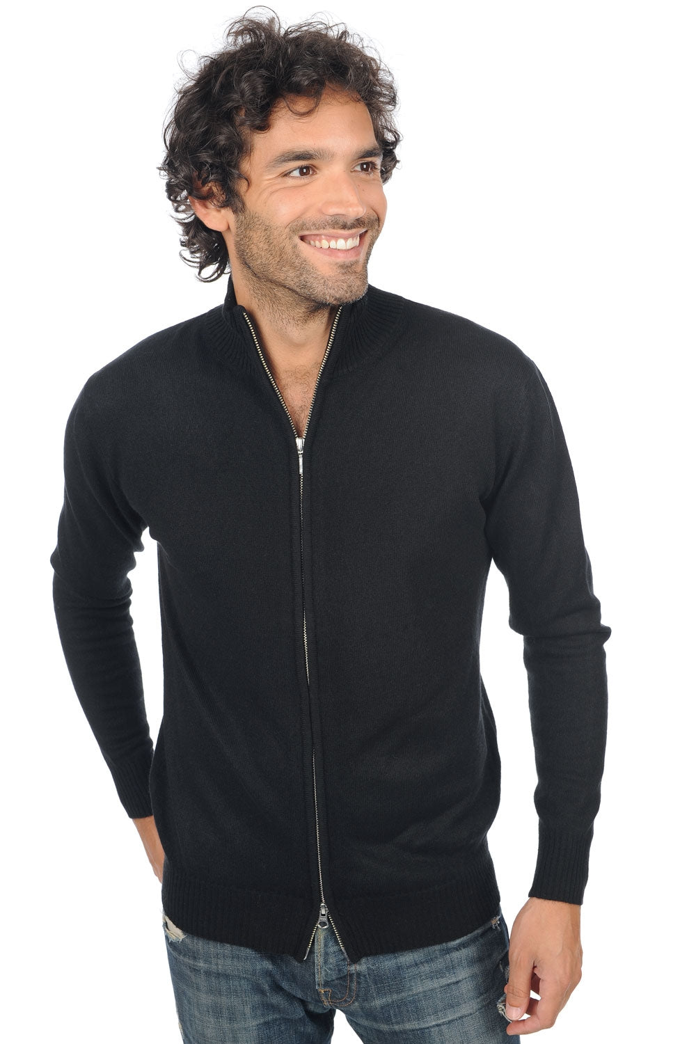Thobias men's cashmere jumper - black - Mahogany