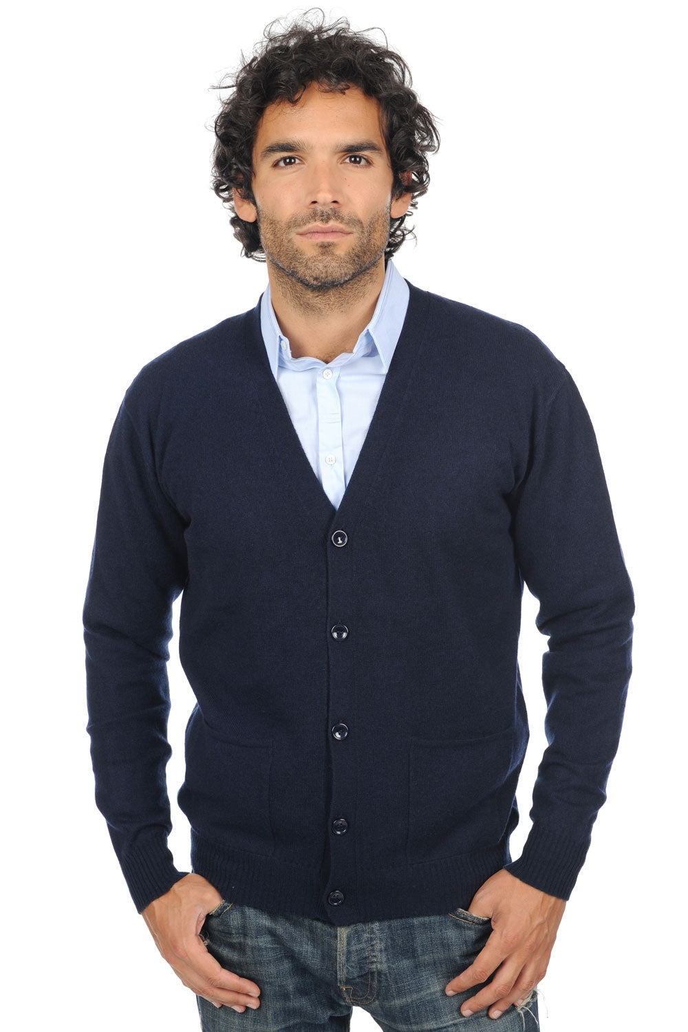 Yoni men's cashmere - dark navy - Mahogany