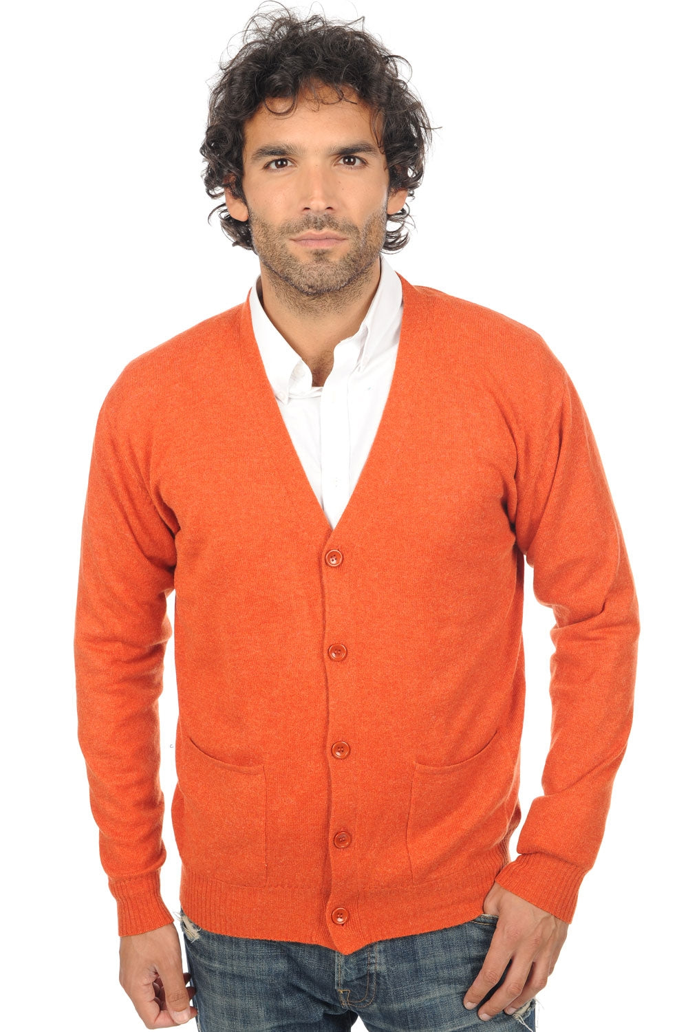 Yoni in cashmere for men - paprika - Mahogany
