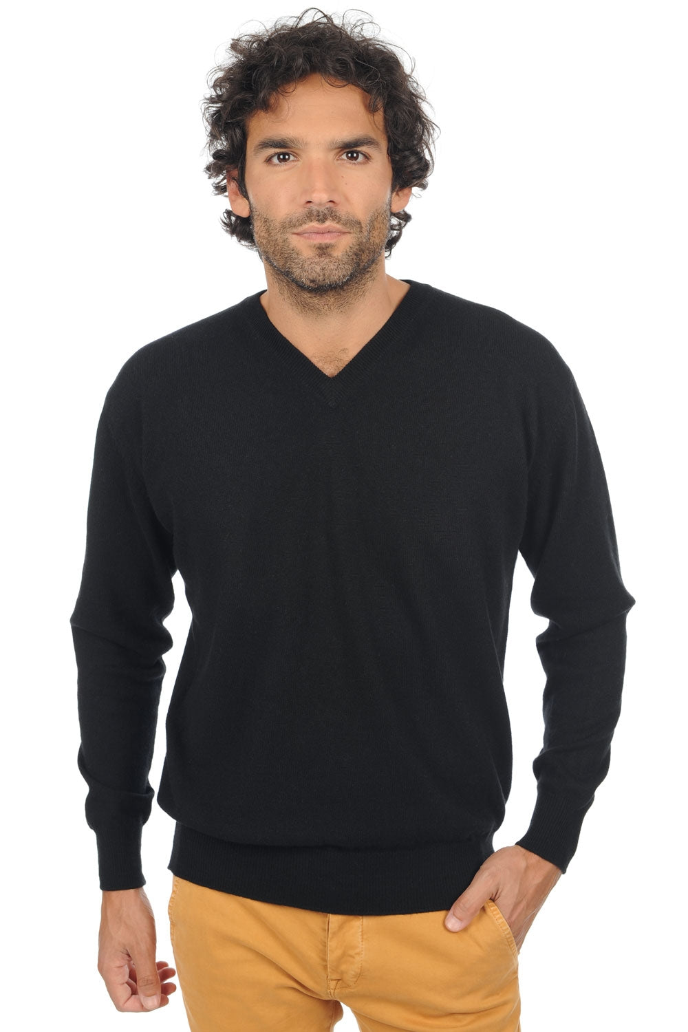 Gaspard Premium in cashmere for men - black - Mahogany