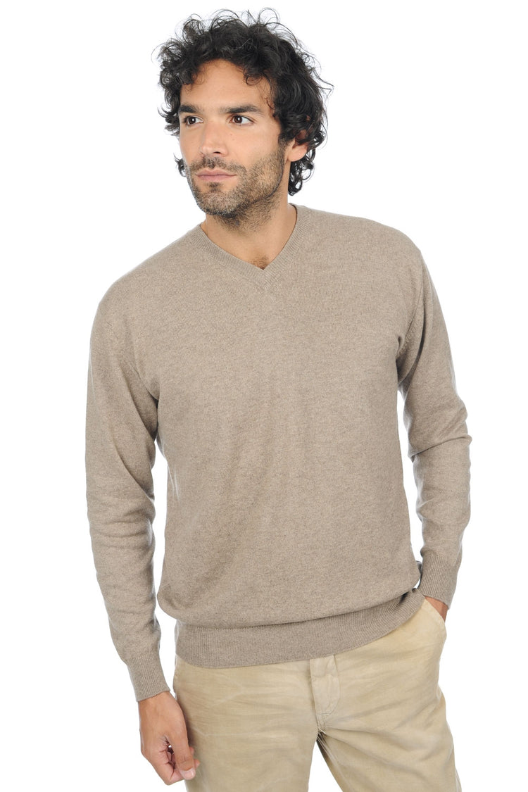 Gaspard Premium in cashmere for men - dolma natural - Mahogany
