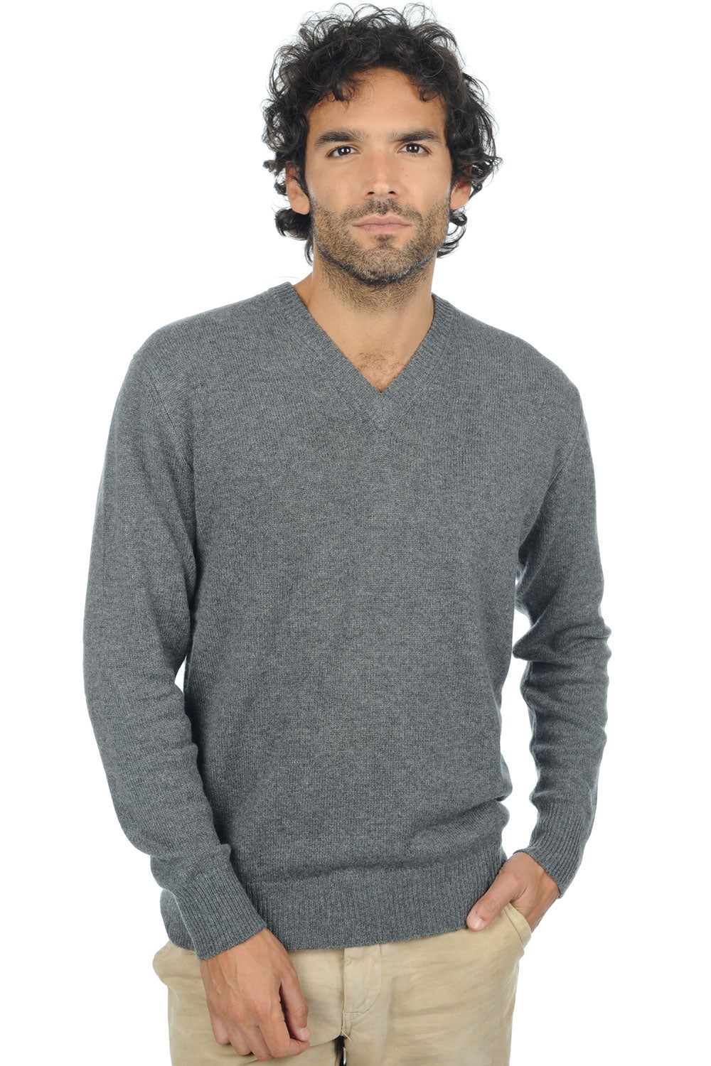 Hippolyte 4F Premium in cashmere for men - premium graphite - Mahogany