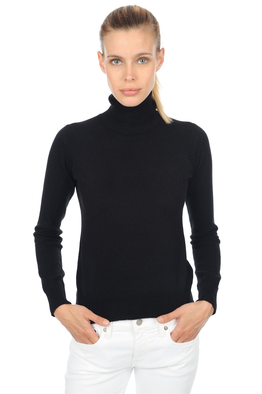 Lili Premium cashmere women's jumper - black - Mahogany