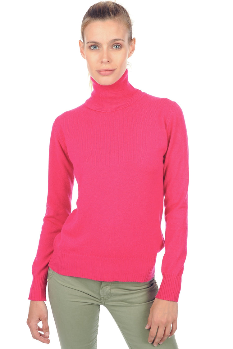 Cashmere jumper, 100% Cashmere, women, roll neck, straight cut, long sleeves, regular / 2 and 4 ply, regular knit, Mahogany