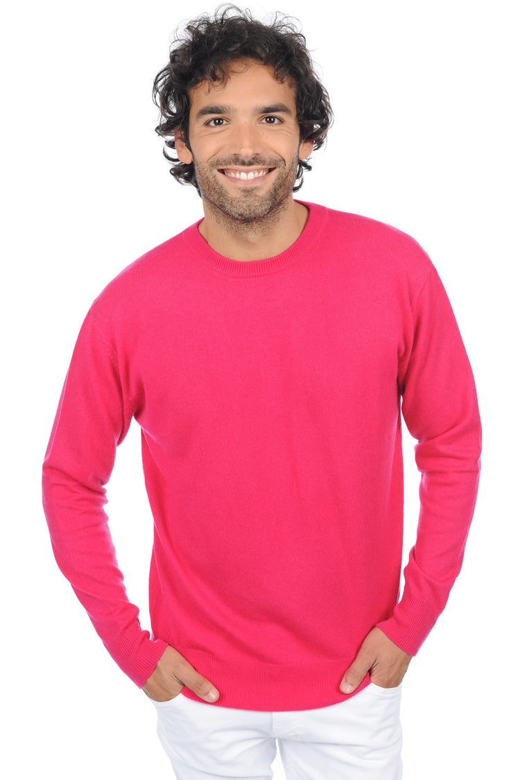 Cashmere jumper, 100% cashmere, men, crew neck, straight cut, long sleeves, fine knit, , Mahogany