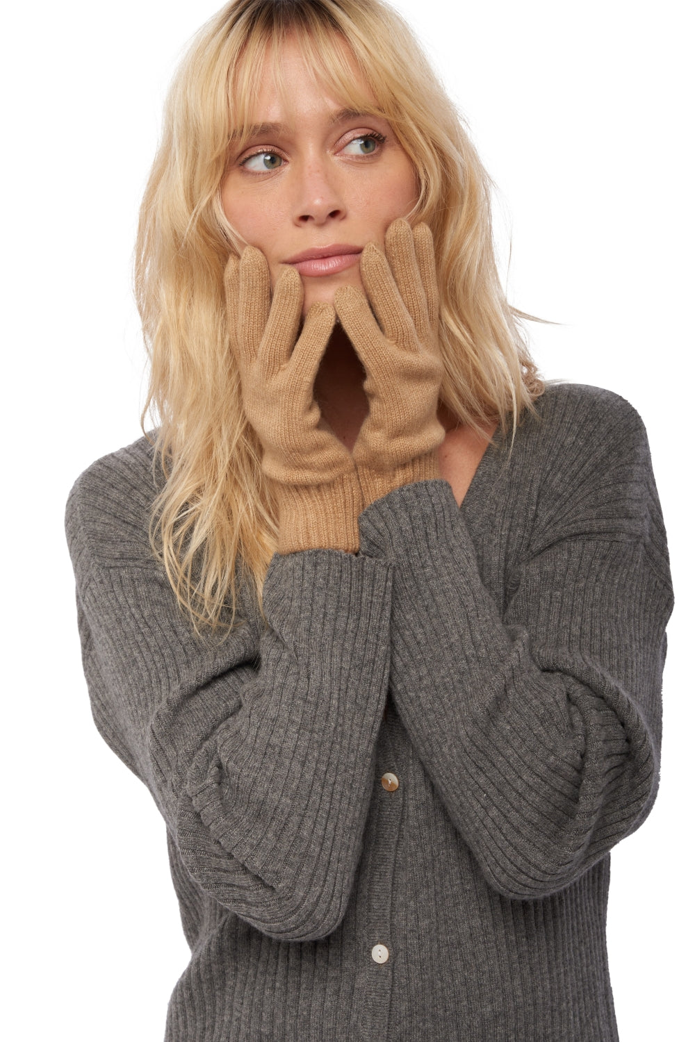 Manine in cashmere for women - camel - Mahogany