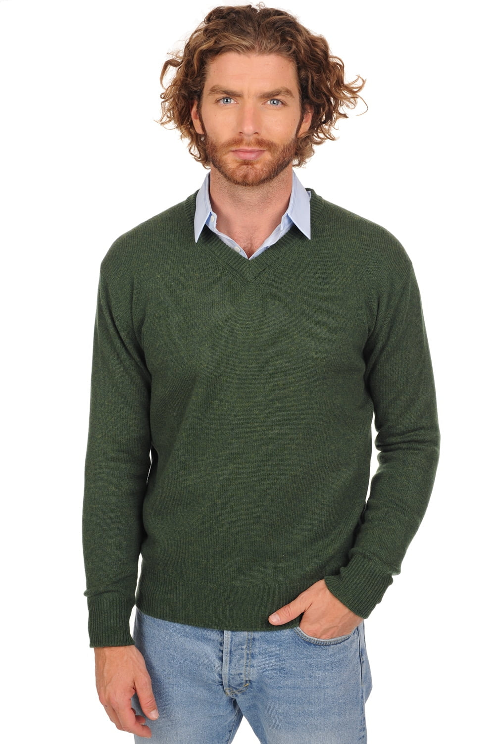 Hippolyte 4F men's cashmere jumper - cedar - Mahogany