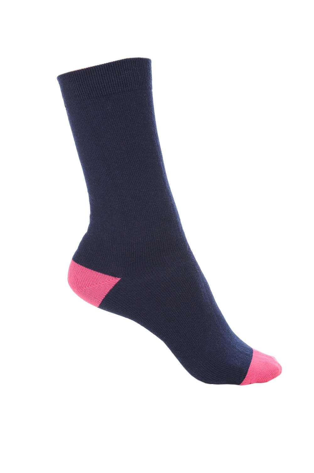 Frontibus women's cashmere & elastane jumper - dark navy-shocking pink - Mahogany