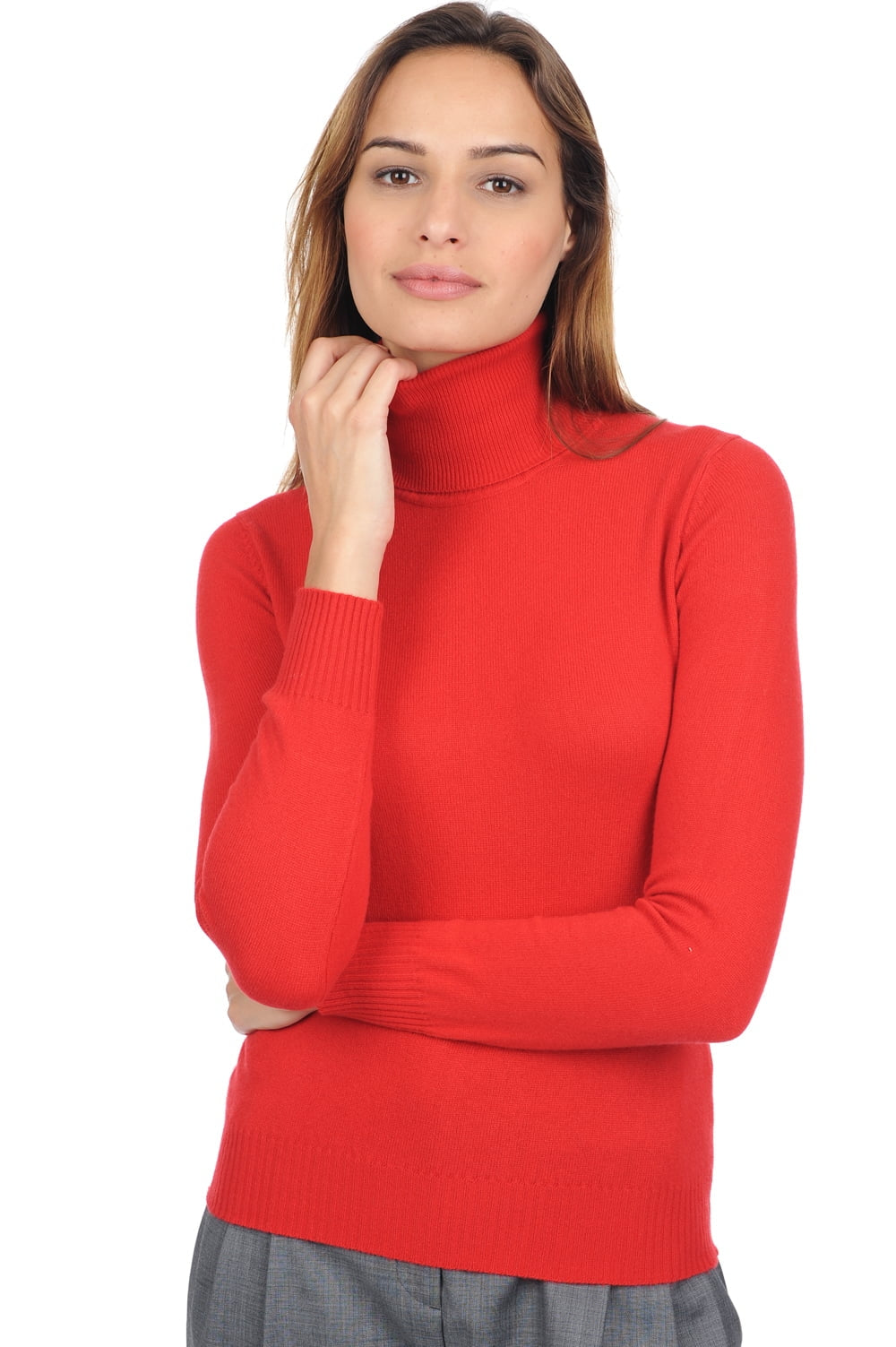 Lili Premium cashmere women's jumper - rouge - Mahogany
