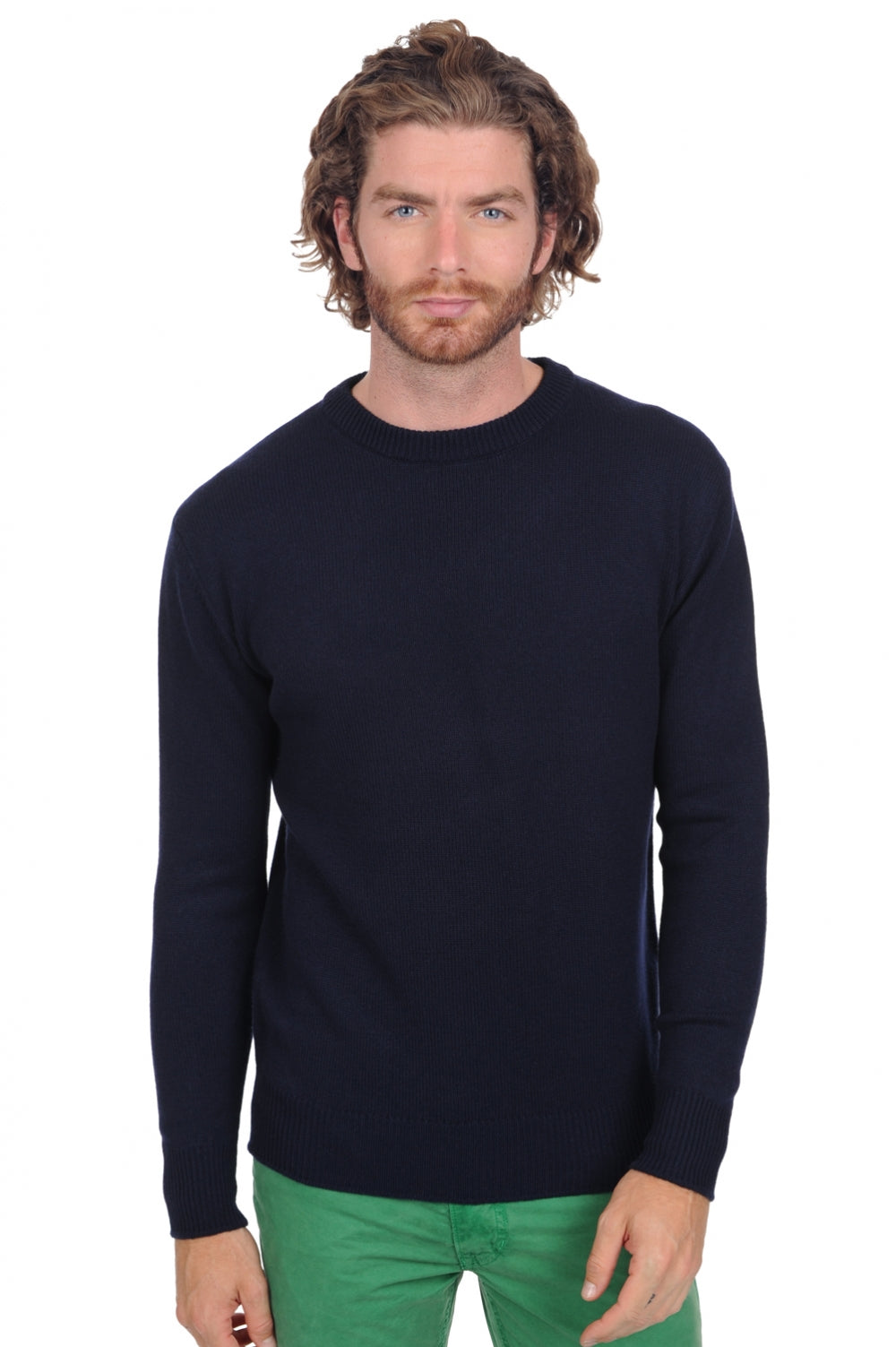 Nestor 4F Premium men's cashmere jumper - premium navy - Mahogany