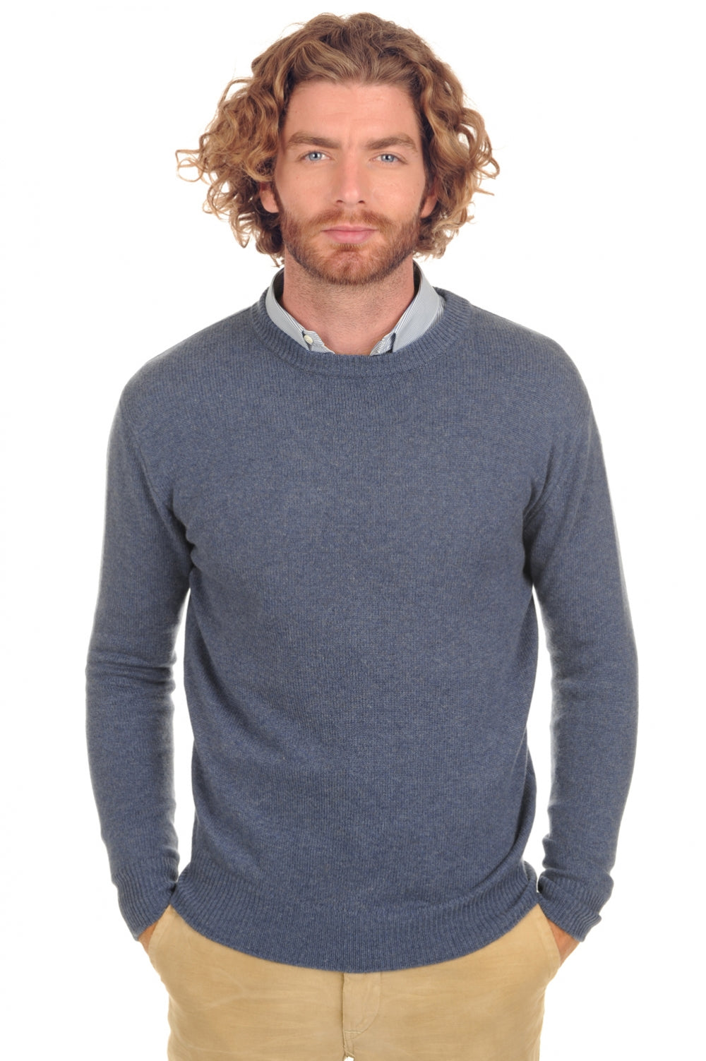 Nestor 4F Premium men's cashmere jumper - premium rockpool - Mahogany