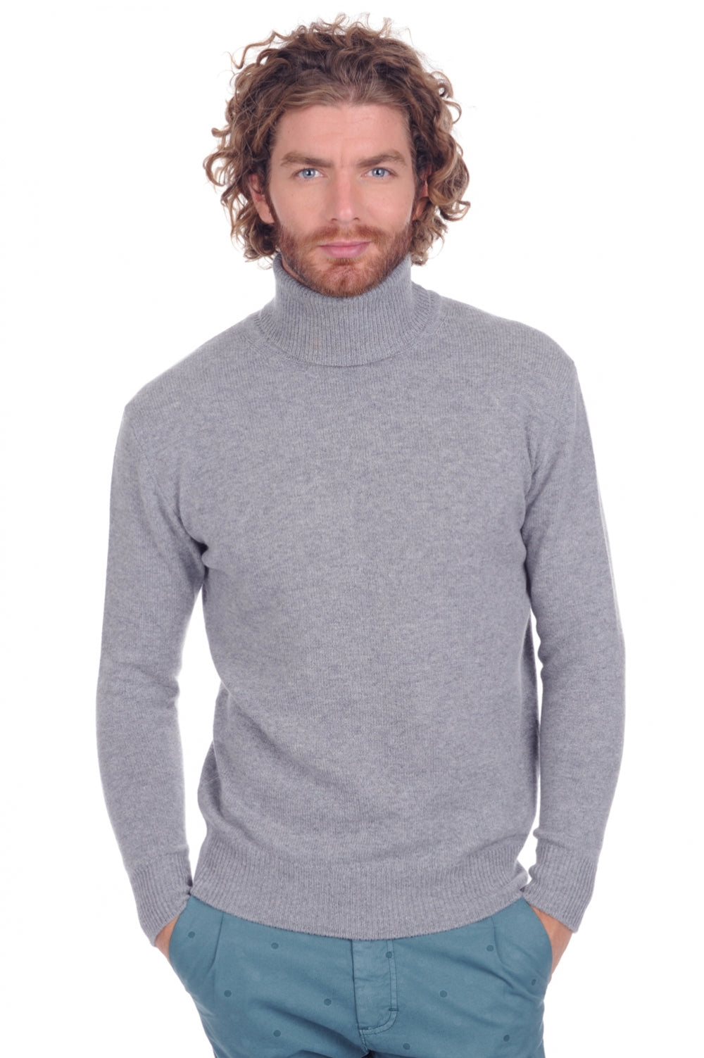 Edgar 4F Premium men's cashmere jumper - premium flanell - Mahogany
