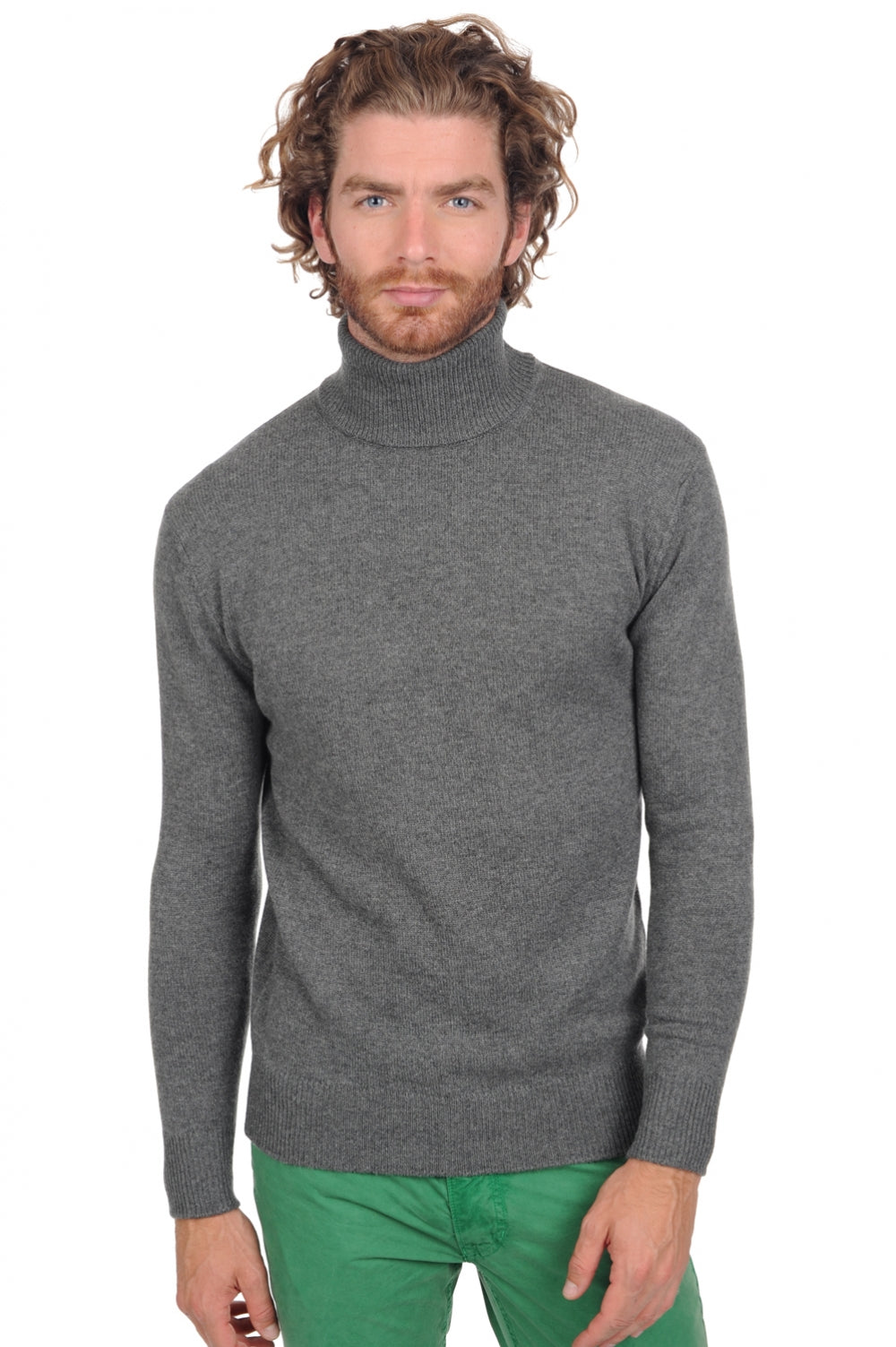 Edgar 4F Premium men's cashmere jumper - premium graphite - Mahogany