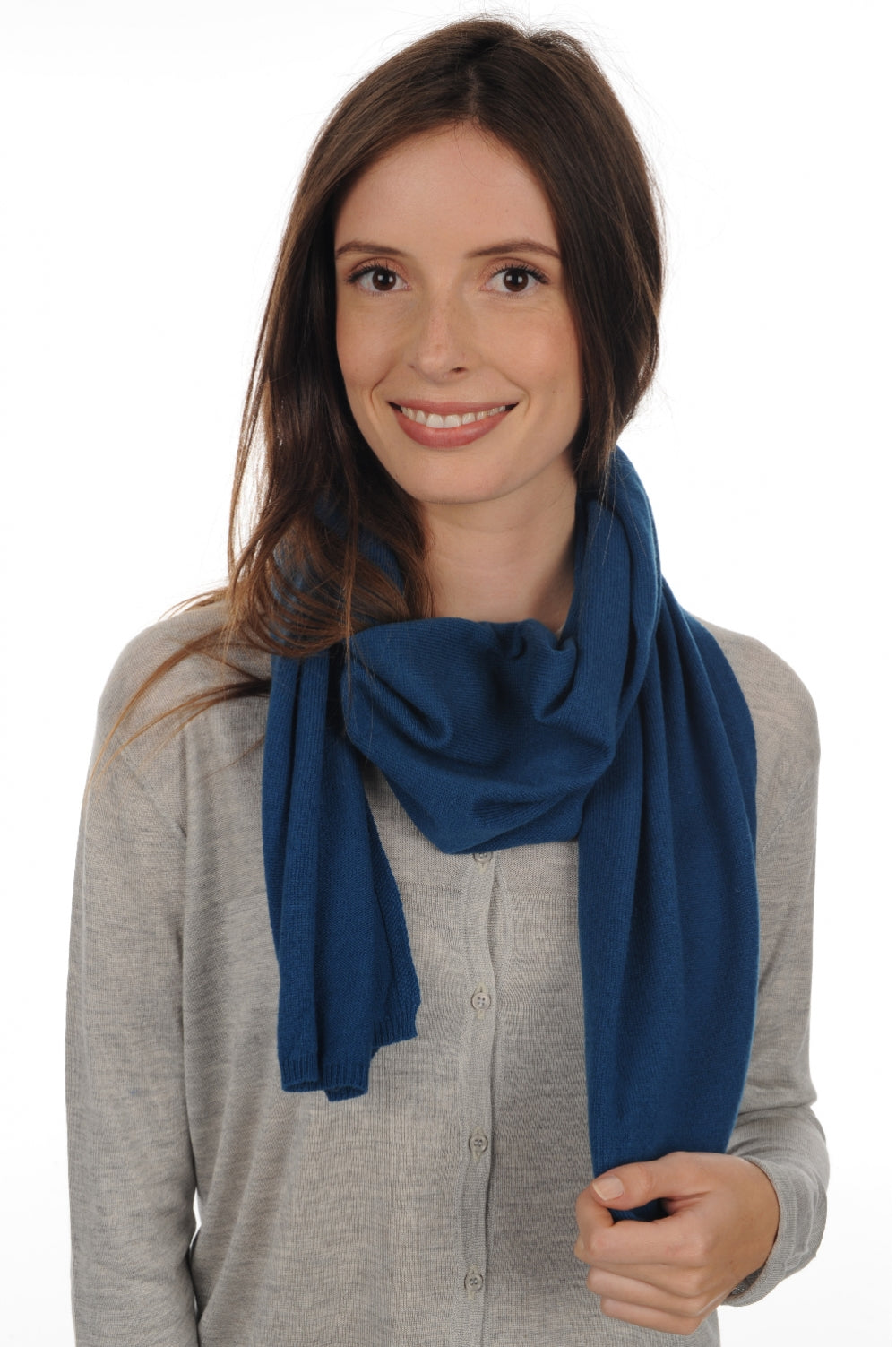 Ozone in mixed cashmere - teal - Mahogany