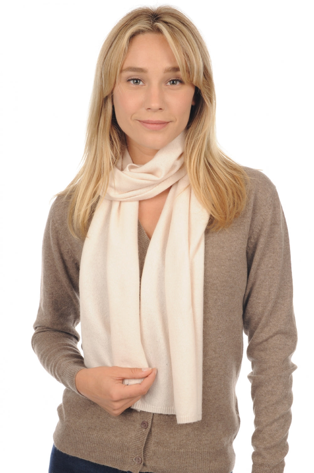 Ozone in mixed cashmere - ecru - Mahogany