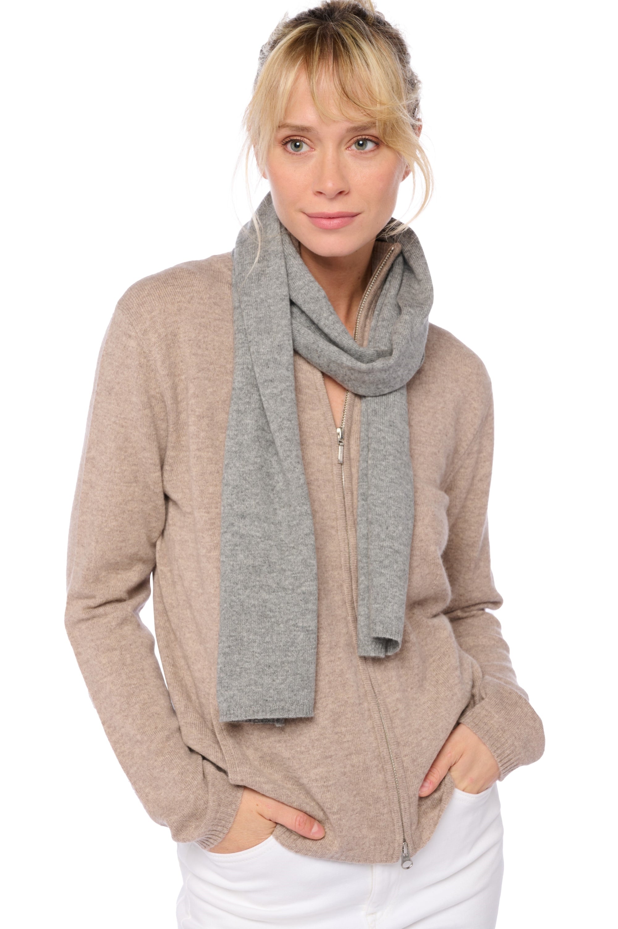 Ozone in mixed cashmere - marl grey - Mahogany