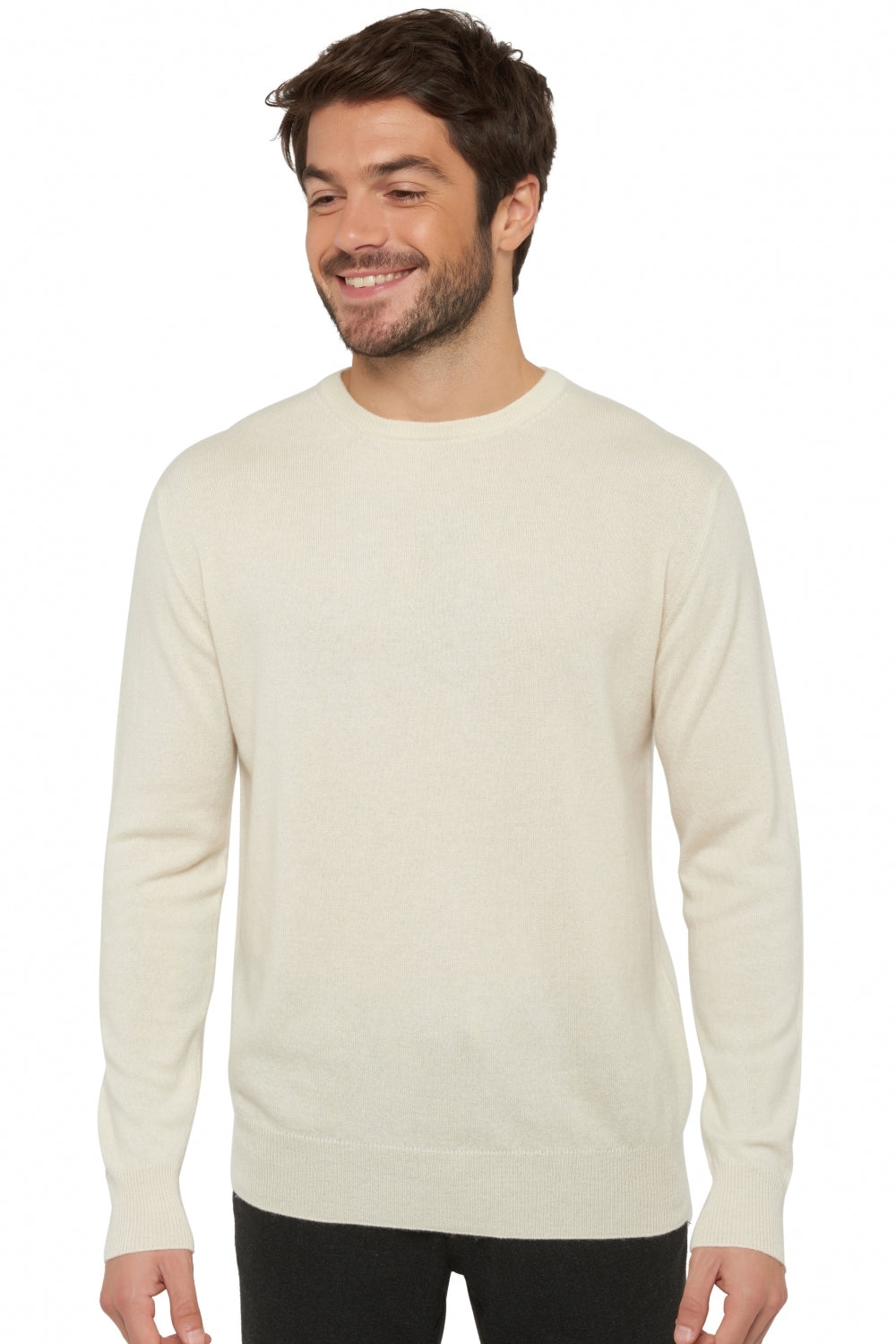 Nestor 4F Premium men's cashmere jumper - tenzin natural - Mahogany