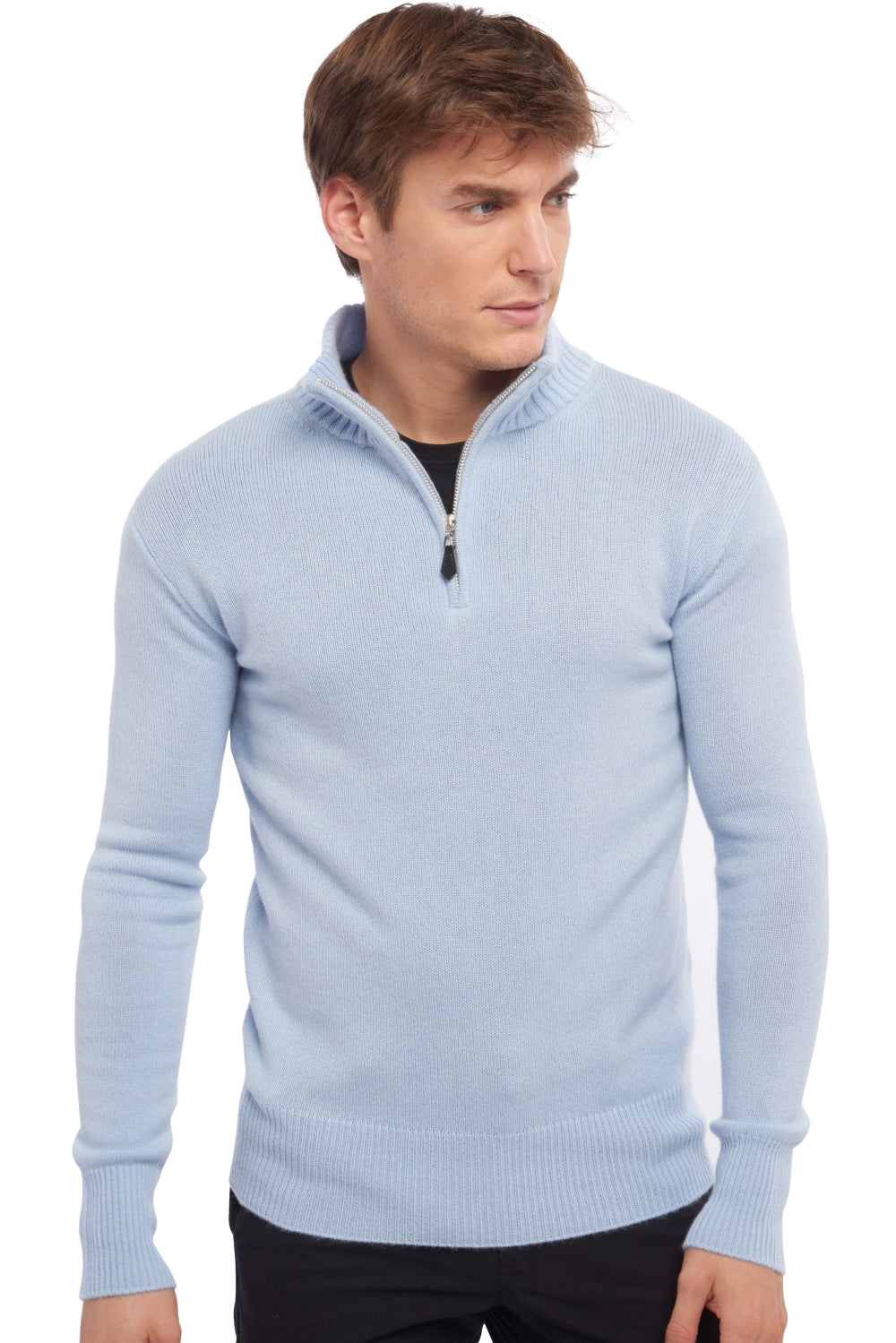 Donovan men's cashmere jumper - sky blue - Mahogany