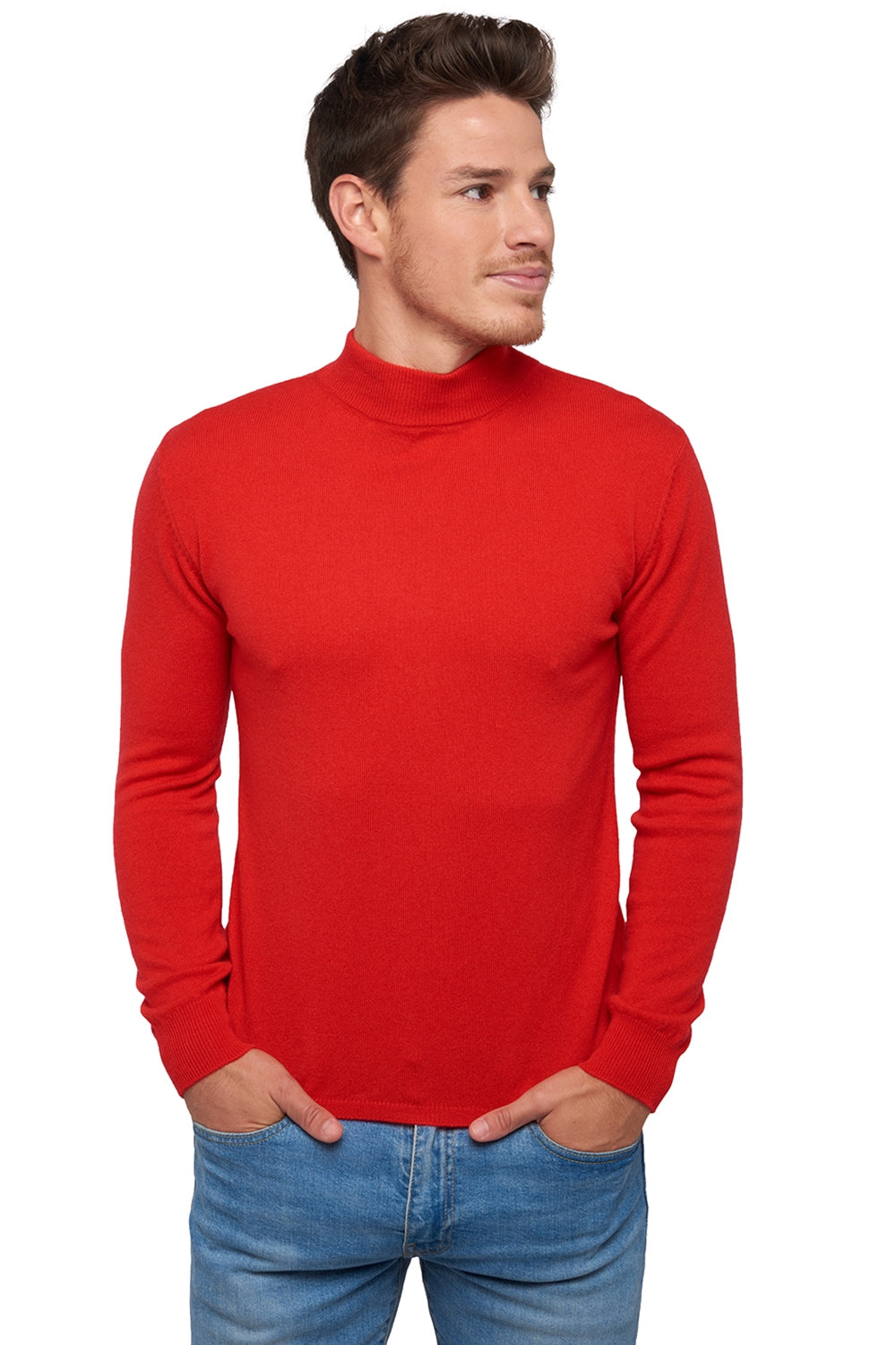 Frederic in cashmere for men - red - Mahogany
