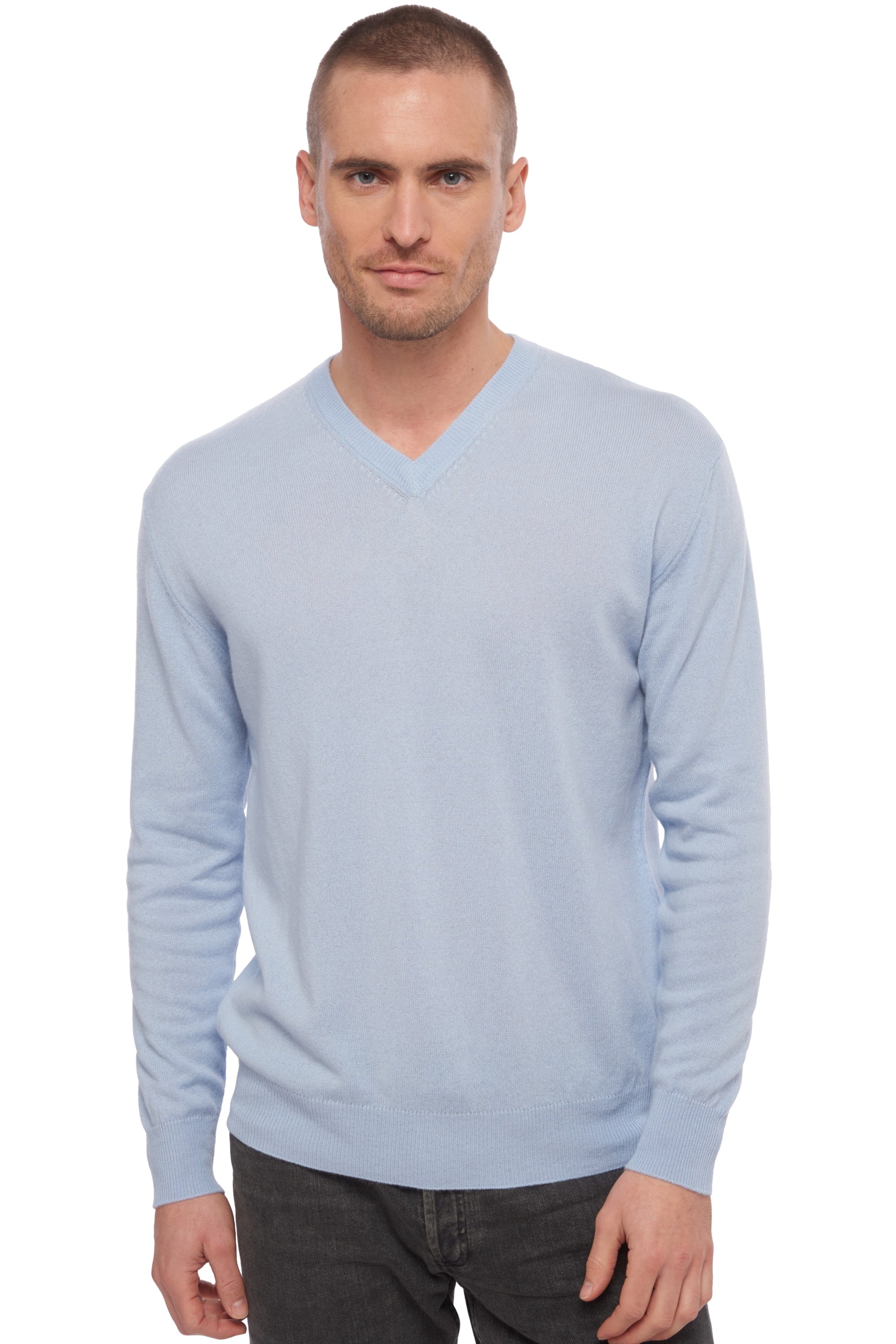 Hippolyte men's cashmere - sky - Mahogany