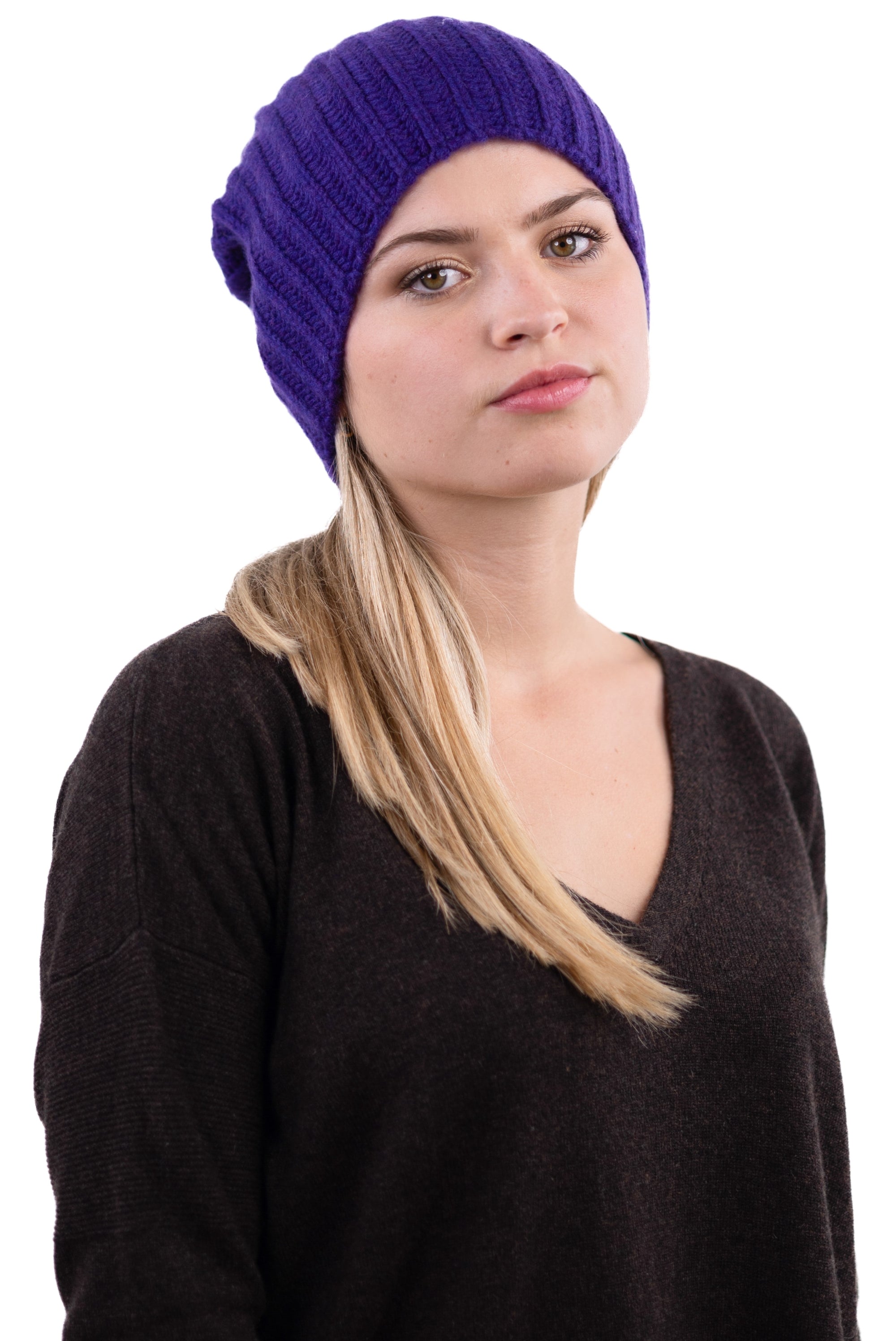 Youpie in cashmere unisex - vivid violet - Mahogany