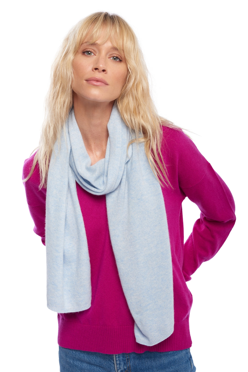 Ozone in mixed cashmere - arctic - Mahogany
