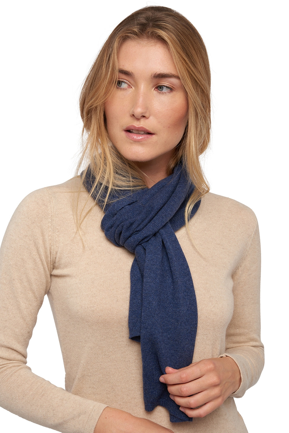 Ozone in mixed cashmere - indigo - Mahogany